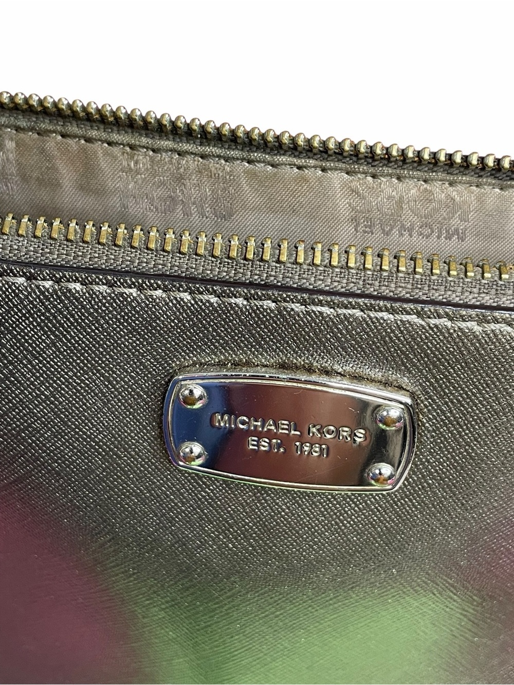 Michael Kors Cindy Metallic Saffiano Leather Crossbody - Picture 5 of 9